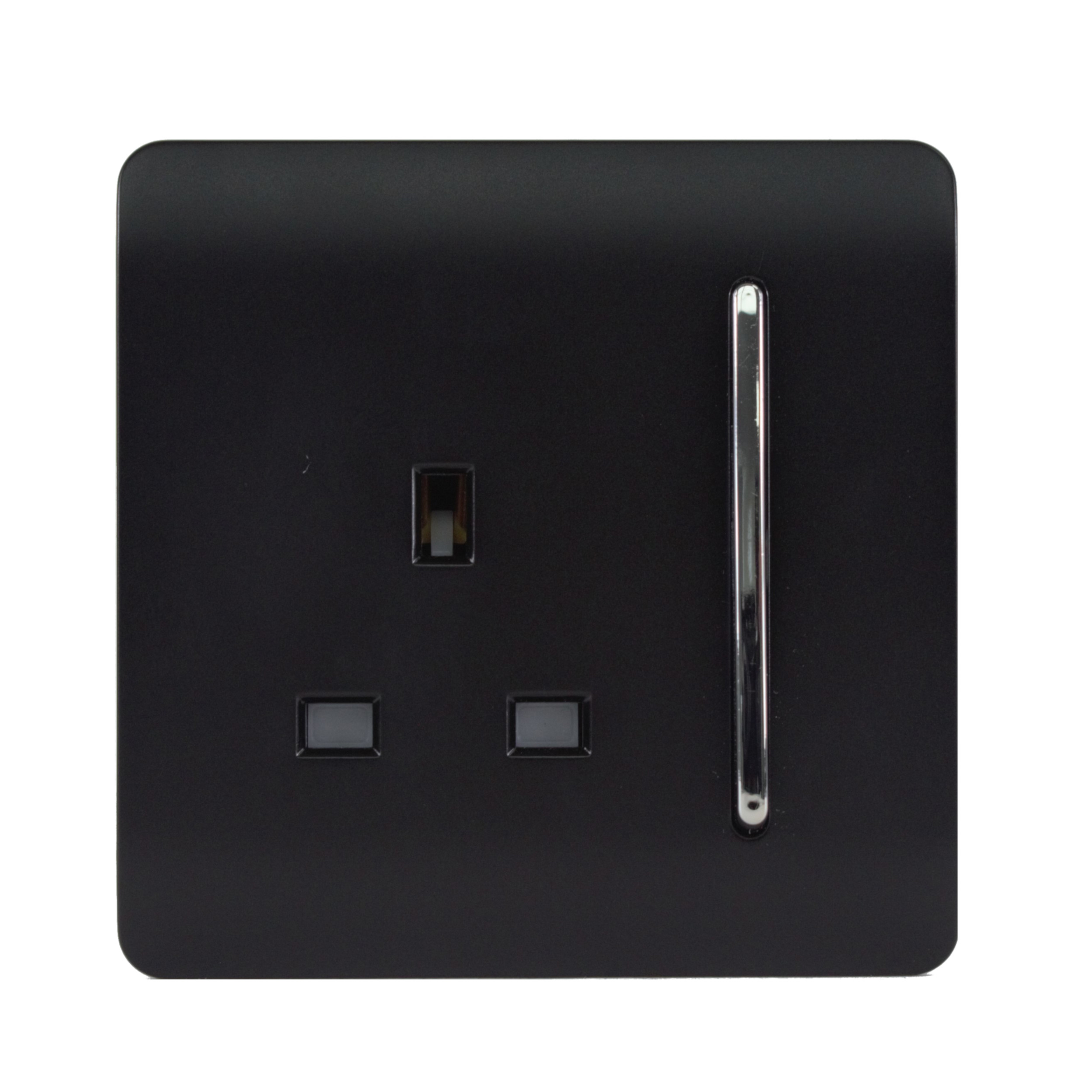 ART-SKT13MBK  1 Gang 13Amp Switched Single Socket Matt Black